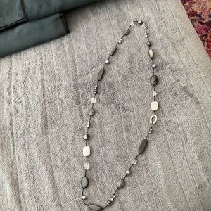 Silpada 35” Hermatite, pearl, chalcedony Necklace.